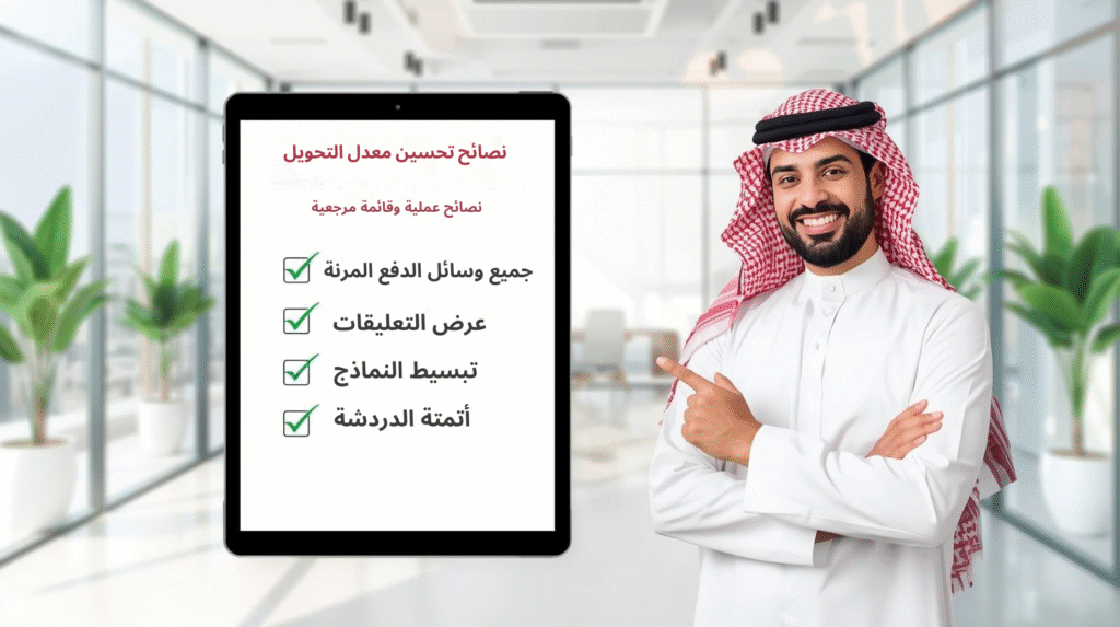 نصائح إضافية لتحسين معدل التحويل في المتاجر السعودية